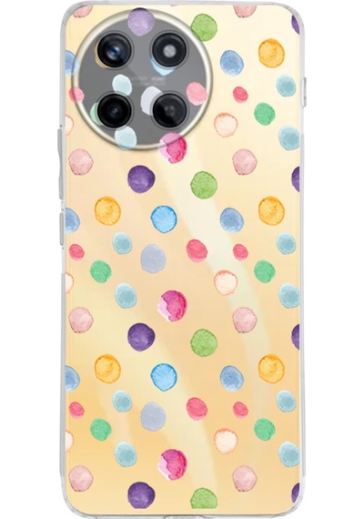 Realme 11 İle Uyumlu Water Color 7 Baskılı Kamera Korumalı Şeffaf Kılıf Şeffaf