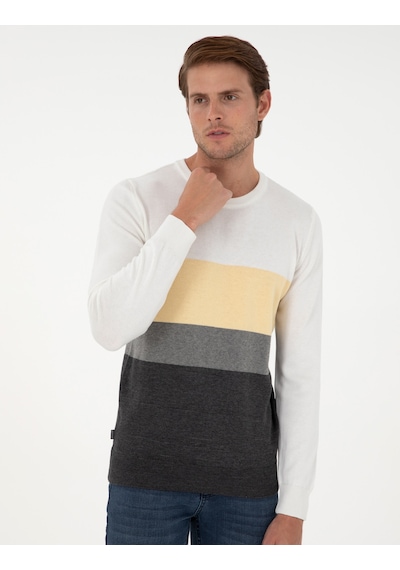 Pierre Cardin Erkek Gri Melanj Kazak /triko 50300525-vr086 Gri Melanj