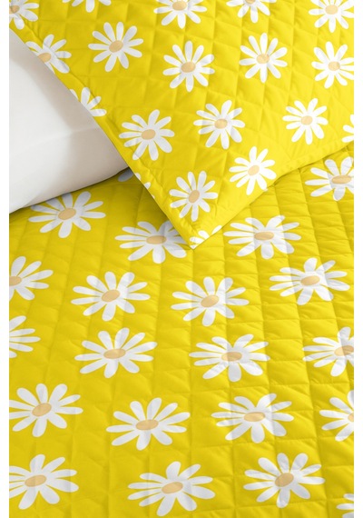Sarı Papatya Çiçekli Genç Odası Tek Kişilik Pike Takımı - Minimal 160x220 Cm Kapitone Yatak Örtüsü Kumlu Kahve Yumuşaklığı Sarı Papatya Çiçekli Genç Odası Tek Kişilik Pike Takımı - Minimal 160x220 Cm Kapitone Yatak Örtüsü Kumlu Kahve Yumuşaklığı