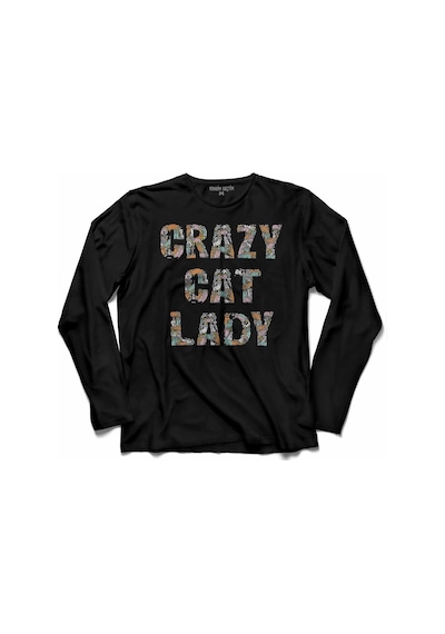 Crazy Cat Lady Çılgın Kedi Uzun Kollu Tişört (512927206)