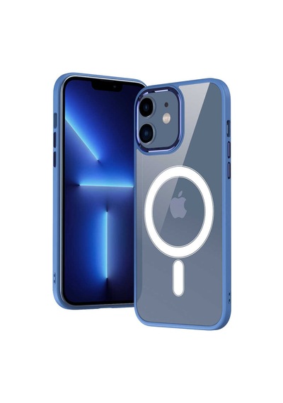 Zore İphone 12 Uyumlu Wireless Şarj Özellikli Ogaa Krom Magsafe Silikon Kılıf-lila
