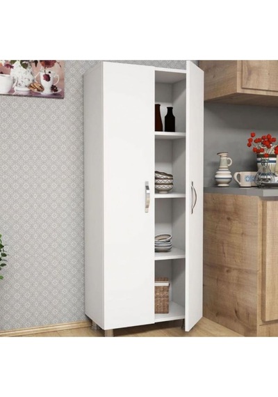 Ahsen Tamamı MDF Çok Amaçlı 4 Bölmeli Mutfak Banyo Dolap Kitaplık