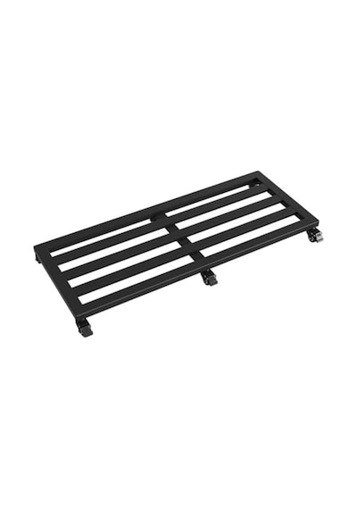 Tr Tekerlekli Metal Bitki Standı, Çıkarılabilir Raf, Siyah Demir Saksı Tutucu, 40 X 80 Cm, Sağlam Ve Şık Taşın Genel