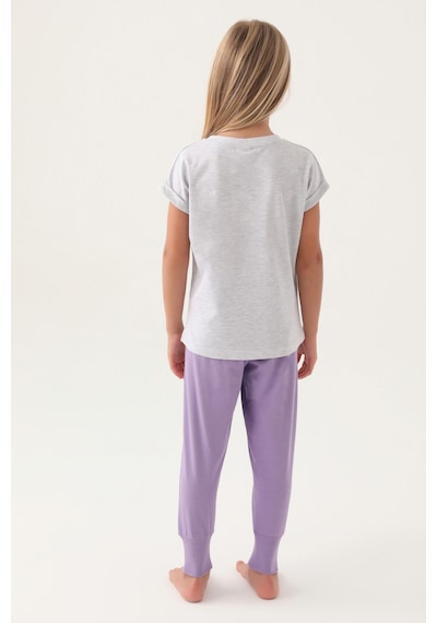 U.s. Polo Assn Lisanslı Starry Kar Melanj Kız Çocuk Pijama Takımı 5274-43205 Kar Melanj