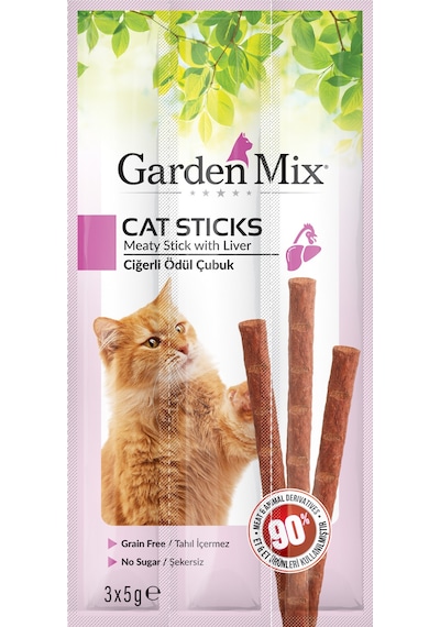 Gardenmix - 713 - Ciğerli Kedi Stick Ödül - Muratech - 3 5g 50 Li