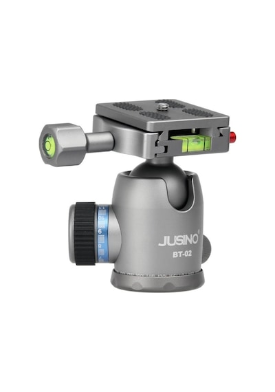 Jusino Bt-02 Profesyonel Tripod Kafası Aluminyum Gümüş Renk