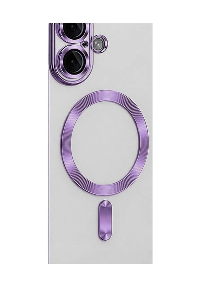Apple iPhone Uyumlu 16 Kılıf Kross Magneticsafe Kapak - Mor Evimdeyokyok