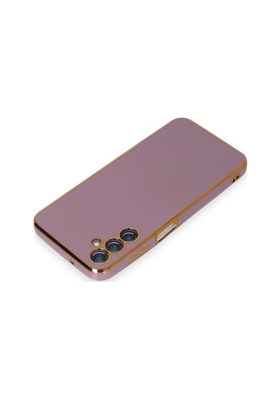 Samsung Uyumlu Galaxy M14 5g Uyumlu Kılıf Volet Silikon - Mor