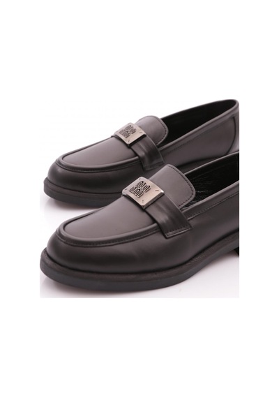 Dgn 528 Kadın Loafer Ayakkabı Siyah Napa