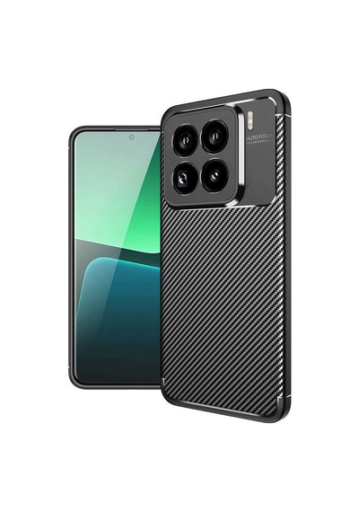 Xiaomi Mi 15 Pro Uyumlu Kılıf Auto Focus Karbon Kapak - Siyah