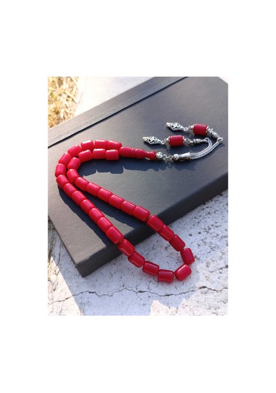 Hediyelik Sıkma Kehribar Tesbih Kapsül Kesim Özel Tasarım Usta İşçilik Şık Hediye Kırmızı - 884962239 Kırmızı - 884962239 Kırmızı