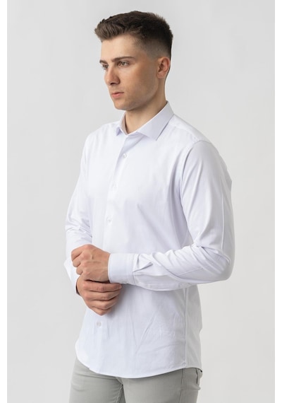 White Stone Aarberg G2424 Regular Fit Pamuklu Likralı Gömlek Beyaz-beyaz Beyaz