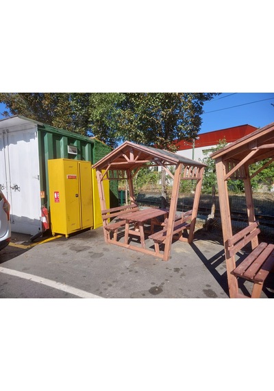 Pergola Banklı Ahşap Çardak P39 Maun