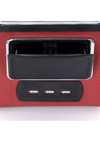 Usb Aktarmalı Universal Kolçak Kol Dayama Çift Açılır Kırmızı Renk