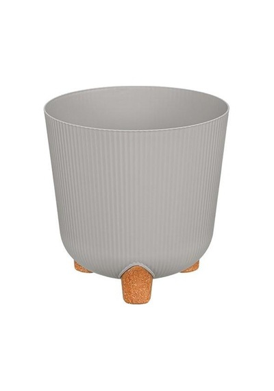 Omnipazar Elf-453 Dekoratif Derin Nostalji Ayaklı Saksı Takımı 16 Litre Taş Gri