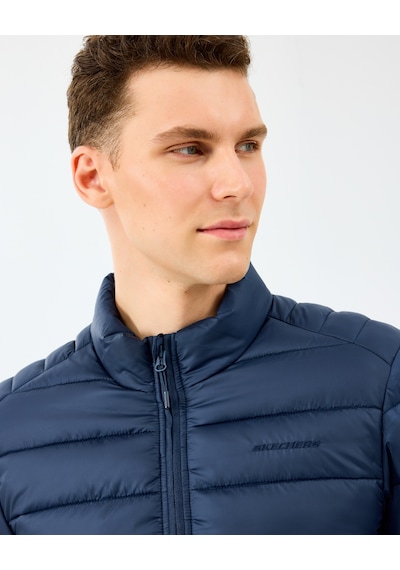 Skechers M Essential Outerwear Padded Jacket Erkek Lacivert Mont S231242-0505 Lacivert