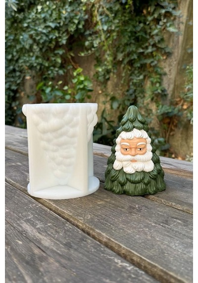 Noel Baba Ağacı Silikon Mum Kalıbı