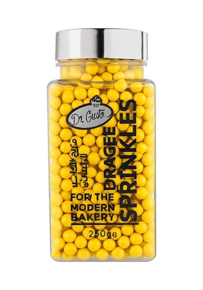 4 Mm Sarı Boncuk Şeker 250 G Pasta Ve Tatlı Süsleme Şekeri