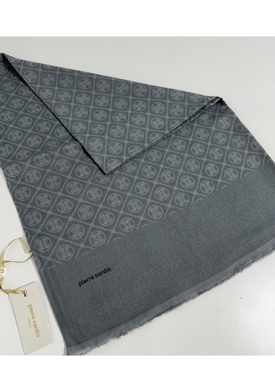 Pierre Cardin Elegans Monogram Şal-75 X 190-090700-971 Gri Gri