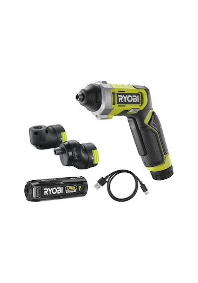 Ryobi RSD4-120TA2 4 V Akülü Tornavida - Köşe + Ofset Başlık Seti