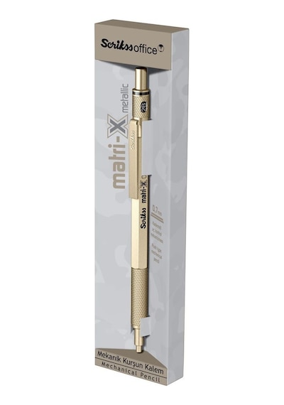 Scrikss Matri-x Versatil 0.7 Mm Metalik Altın Şeffaf Amb.