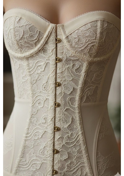 Kristina Vintage Korse - Krem Krem