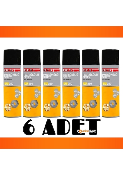 Best Pas Sökücü Sprey Lu250 Yağlayıcı 250 ML - 6 Adet