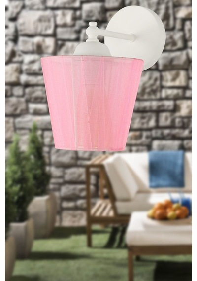 Ova Aplik Beyaz Açık Pembe Şapka