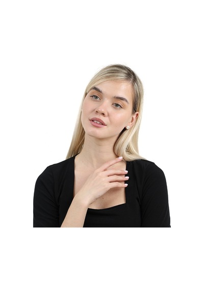 Tesbihane Papatya Tasarım Rose Renk 925 Ayar Gümüş Kadın Küpe