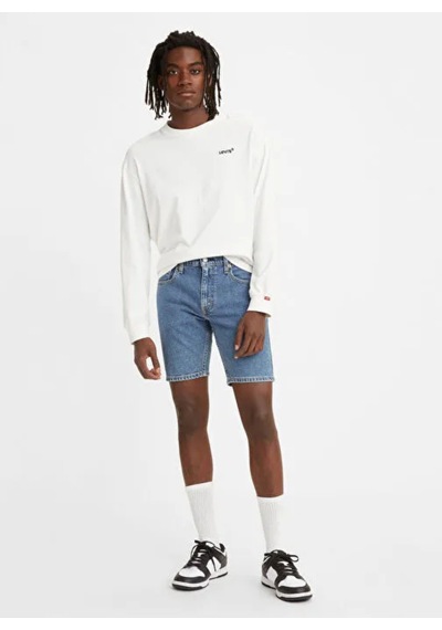Levi's 412 Slim Fit Likrakı Esnek Kumaş Erkek Şort Mavi