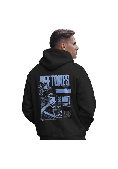 Sevbano Deftones Rock Metal Müzik Grubu Baskılı Unisex Oversize Premium H Siyah