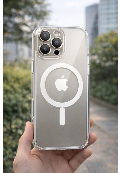 Apple iPhone 16 Pro Uyumlu Fox Cover Magsafe Destekli Kamera Korumalı Slim Yumuşak Şeffaf Silikon Kılıf