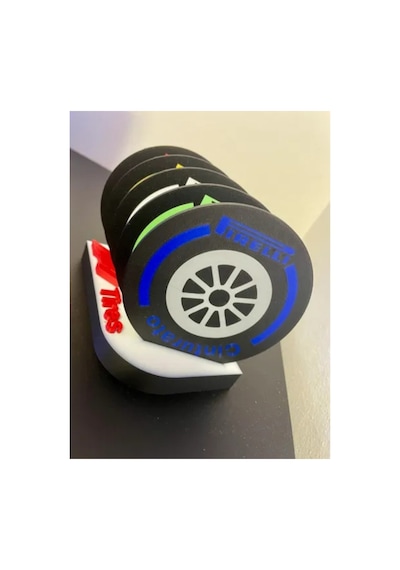 Formula 1 Tekerlek Tasarımlı Bardak Altlığı Dekoratif Ve Fonksiyonel