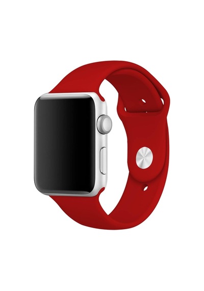 E2m Classıc Silikon Apple Uyumlu  Watch Kordon 38/40mm Kırmızı Kordon