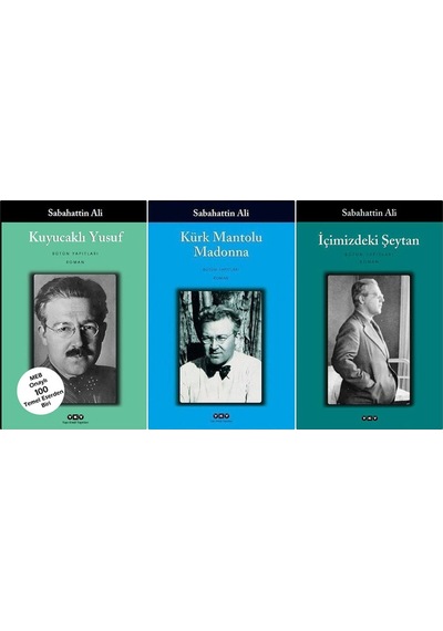 Kuyucaklı Yusuf + Kürk Mantolu Madonna + İçimizdeki Şeytan 3 'lü Set Sabahattin Ali Yapı Kredi Yay.