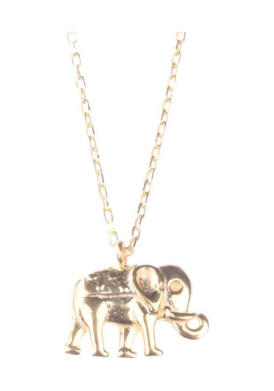 Nusret 925 Ayar Gümüş Fil Charm Kolye, Pembe 409243957