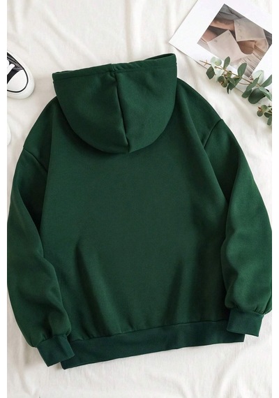 Uyguntarz Unisex Nope Baskılı Sweatshirt Yeşil