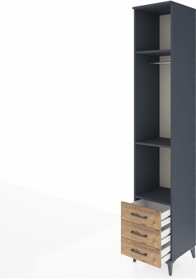 Hyperion Dolap 3 Raflı 3 Çekmeceli Tek Askılı 44x44x243 Antra... Antrasit Hyperion Dolap 3 Raflı 3 Çekmeceli Tek Askılı 44x44x243 Antra... Antrasit