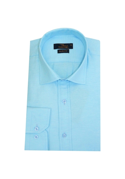 Erkek Gömlek Uzun Kol Silim Fit Armürlü Bgl-st01462 Mint