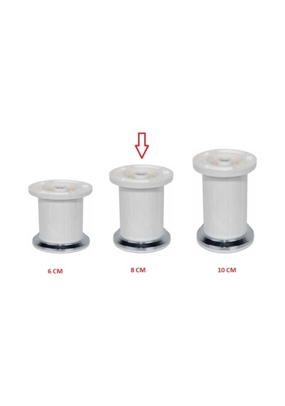 Gülormanürünleri Liz Jumbo Baza Ayağı Beyaz Bilezikli 8Cm