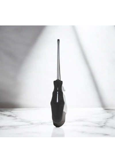 Tekli Tornavida Düz 5 125mm Siyah Renk Mıknatıslı