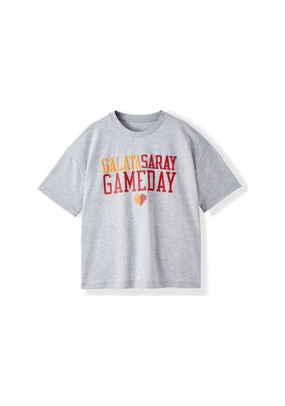 Gsstore Galatasaray Çocuk T-shirt C252147 Gri Melanj