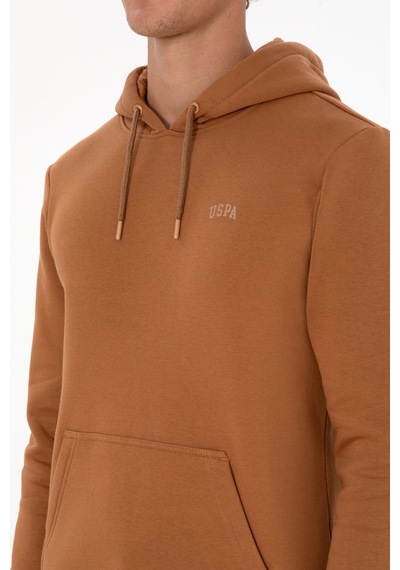 U.S. Polo Assn. Erkek Regular Fit Kapüşonlu Şardonlu Camel Basic Sweatshirt 50315582-VR233