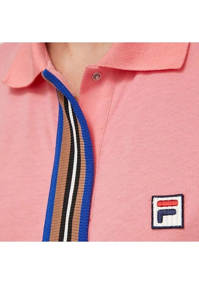 Pembe Fila Kadın Polo T-shirt Tape Detail Tw411141 Pembe