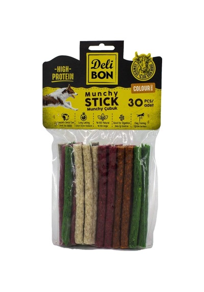 Delibon Deriden Munchy Çubuk Karışık Renk, Thıckx30pcs., Çok Renkli