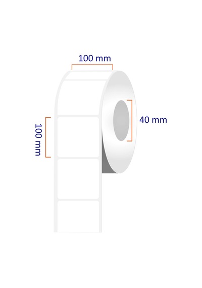 Lamine Termal Etiket 100mm X 100mm Ruloda 500 Adet 40mm Kuka Çapında Direk Termal Transfer Etiketi Diğer