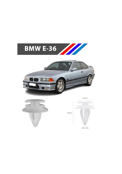Nvr Bmw 3-5-7 Serisi E36 Kapı Döşeme Klipsi 50 Adetli Paket 51411973500