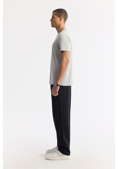 Avva Erkek Taş Bisiklet Yaka Bi-stretch Soft Touch Basic Regular Fit T-shirt B001031