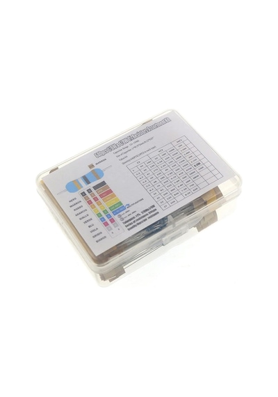 Kutulu 600 Parça Direnç Seti 10ohm / 1mohm 30 Farklı Tip 20şer Adet Metal Film Dip Direnç