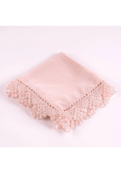 İğne Oyalı Şal Namaz Örtüsü, 144x68 Cm. Pembe Pembe